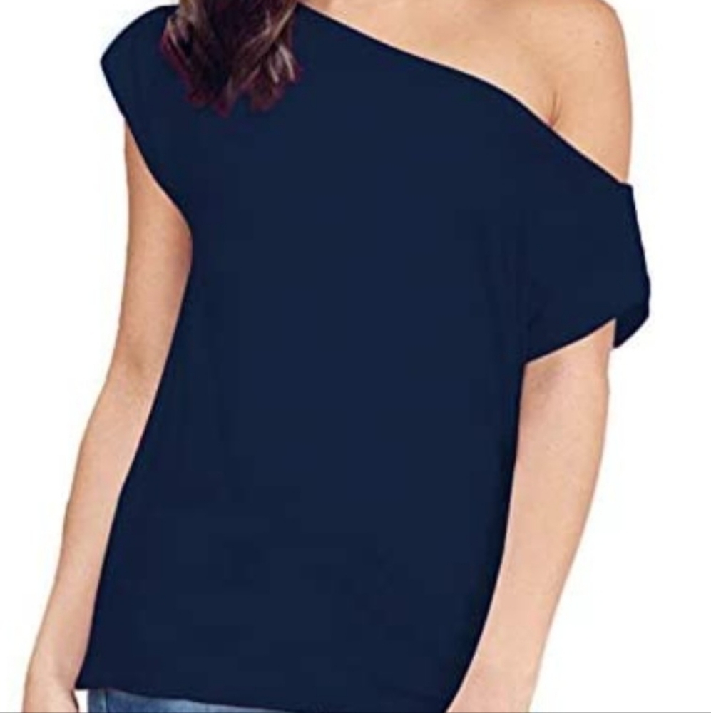 Womens Casual Off Shoulder Loose Short Sleeve Blouse